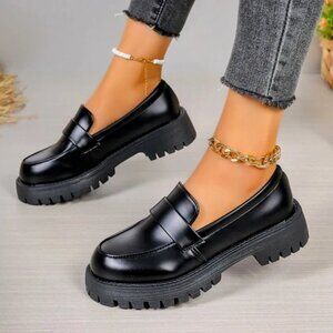 Black Platform Loafers